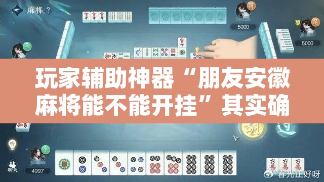 玩家辅助神器“朋友安徽麻将能不能开挂	”其实确实有挂