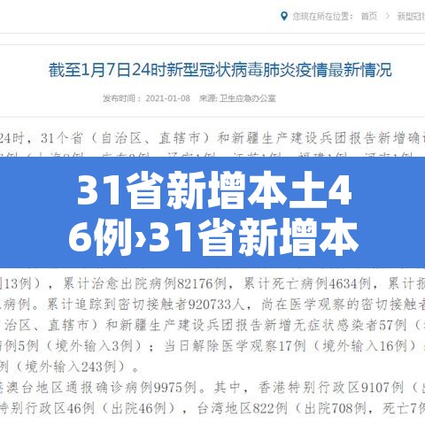 31省新增本土46例›31省新增本土31例