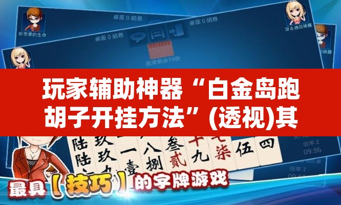 玩家辅助神器“白金岛跑胡子开挂方法	”(透视)其实确实有挂