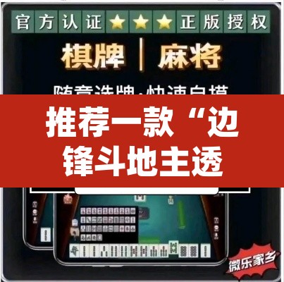推荐一款“边锋斗地主透视软件”(透视挂)辅助透视教程