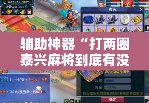 辅助神器“打两圈泰兴麻将到底有没有挂”其实确实有挂