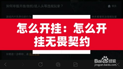 怎么开挂：怎么开挂无畏契约