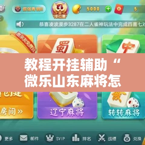 教程开挂辅助“微乐山东麻将怎么才能常赢”开挂辅助脚本+详细开挂安装教程