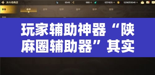 玩家辅助神器“陕麻圈辅助器”其实确实有挂