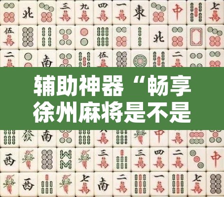 辅助神器“畅享徐州麻将是不是有挂”其实确实有挂