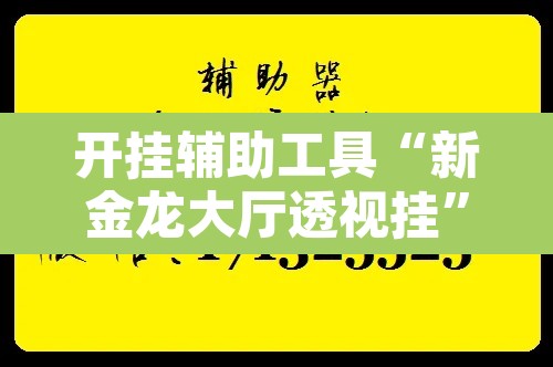 开挂辅助工具“新金龙大厅透视挂”附辅助神器开挂脚本详细步骤