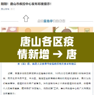 唐山各区疫情新增 → 唐山各县疫情最新消息