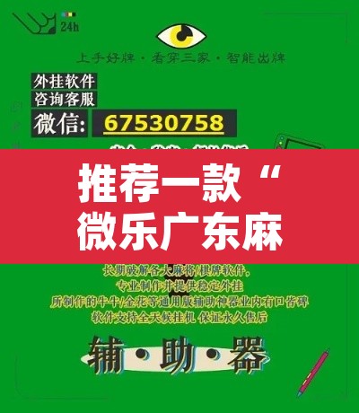 推荐一款“微乐广东麻将万能开挂器通用版”其实确实有挂