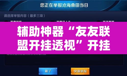 辅助神器“友友联盟开挂透视”开挂辅助脚本+详细开挂安装教程