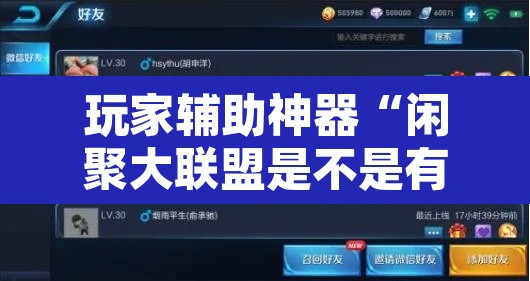 玩家辅助神器“闲聚大联盟是不是有挂”其实确实有挂
