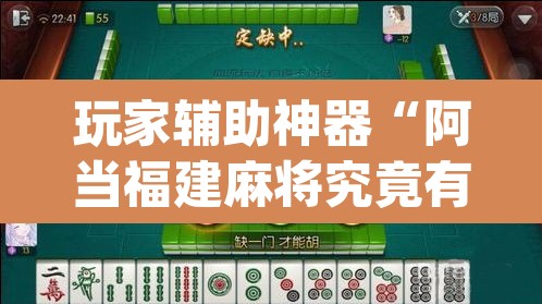 玩家辅助神器“阿当福建麻将究竟有没有挂”(透视)其实确实有挂