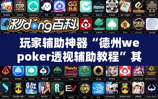 玩家辅助神器“德州wepoker透视辅助教程	”其实确实有挂