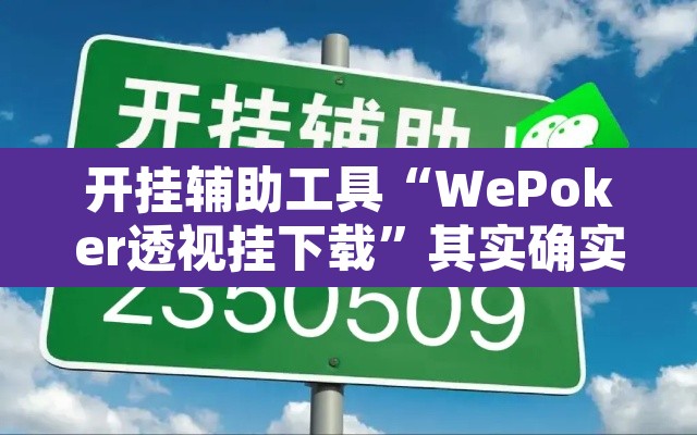 开挂辅助工具“WePoker透视挂下载”其实确实有挂