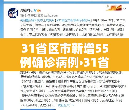 31省区市新增55例确诊病例›31省区市新增本土确诊55例疫情