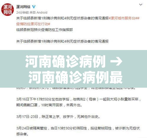 河南确诊病例 → 河南确诊病例最新情况今天