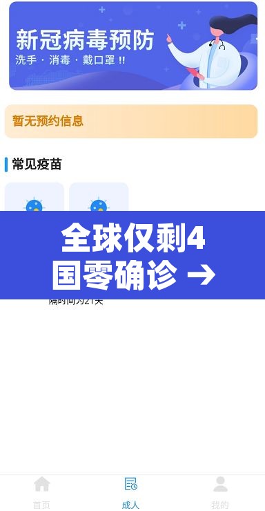 全球仅剩4国零确诊 → 全球仅剩4个国家未发现新冠