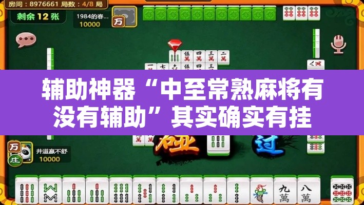 辅助神器“中至常熟麻将有没有辅助”其实确实有挂