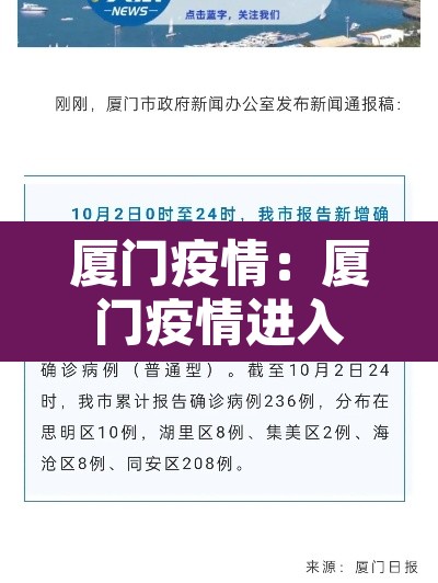 厦门疫情：厦门疫情进入拖尾期