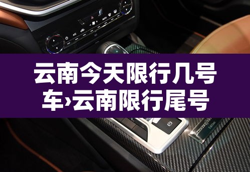 云南今天限行几号车›云南限行尾号