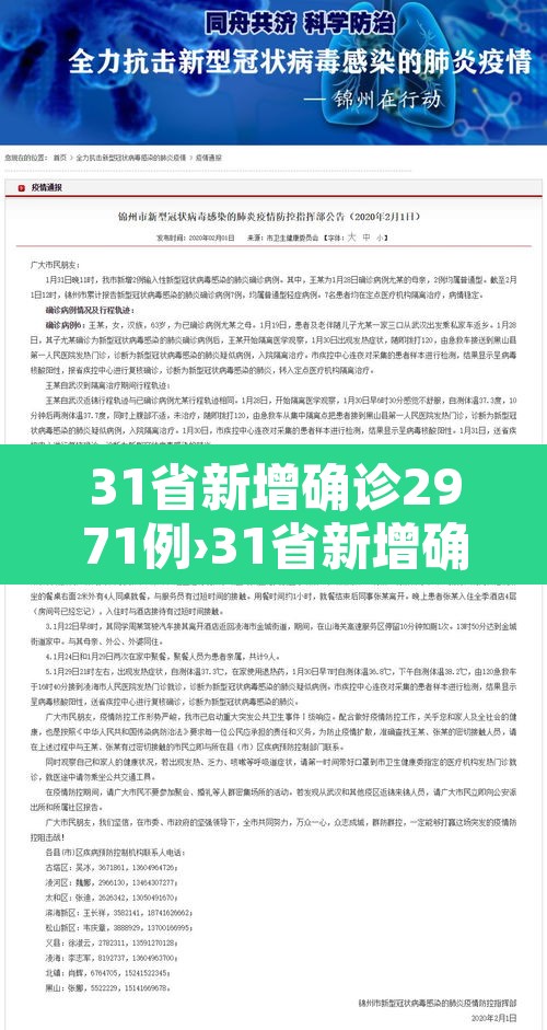 31省新增确诊2971例›31省新增确诊433例