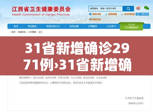 31省新增确诊2971例›31省新增确诊433例