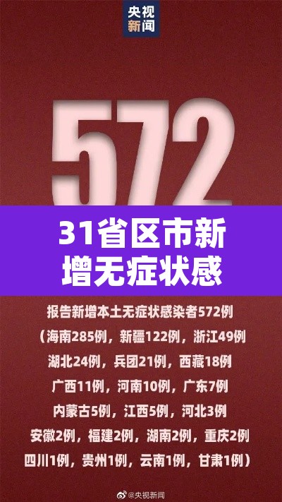 31省区市新增无症状感染13例：31个省区市新增无症状感染者54例