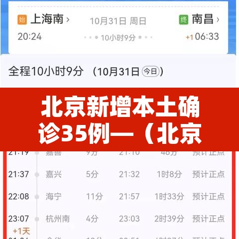 北京新增本土确诊35例—（北京新增5例本土确诊病例轨迹）