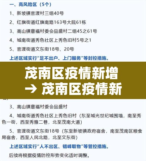 茂南区疫情新增 → 茂南区疫情新增病例