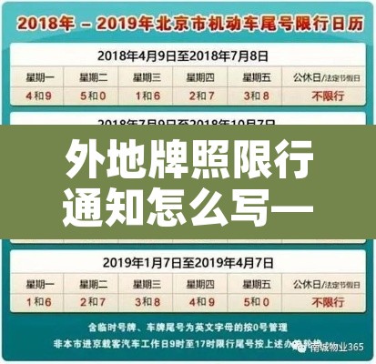 外地牌照限行通知怎么写—（外地牌照限行通知怎么写范文）