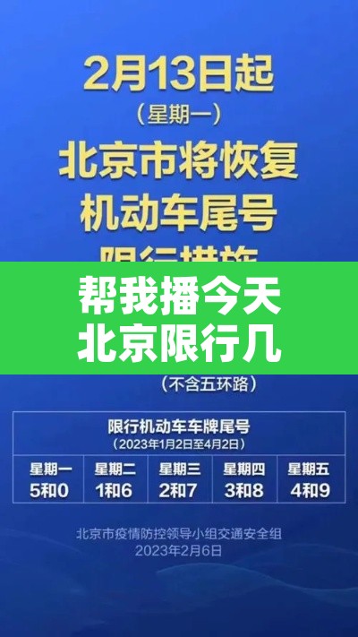 帮我播今天北京限行几号—（说说今天北京限行几号）