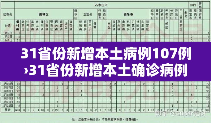31省份新增本土病例107例›31省份新增本土确诊病例12例
