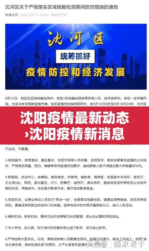 沈阳疫情最新动态›沈阳疫情新消息最新数据