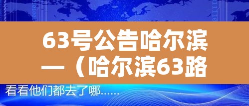 63号公告哈尔滨—（哈尔滨63路最新路线查询）