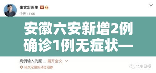 安徽六安新增2例确诊1例无症状—（安徽六安新增两例）