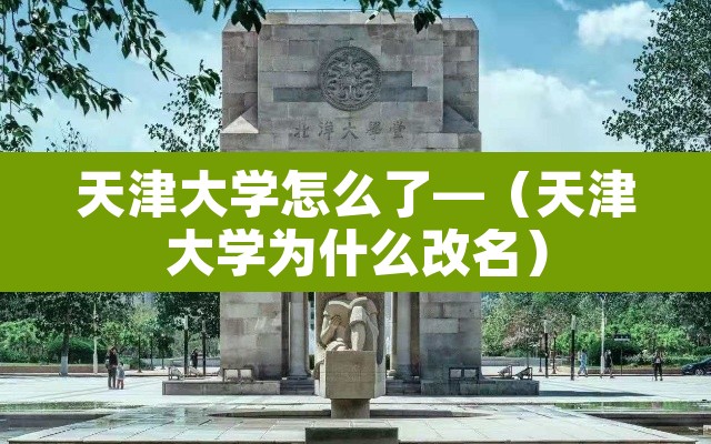 天津大学怎么了—（天津大学为什么改名）