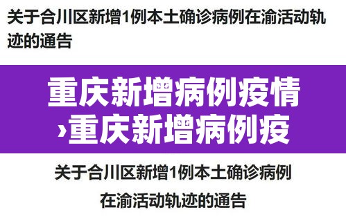 重庆新增病例疫情›重庆新增病例疫情轨迹公布