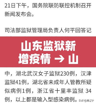 山东监狱新增疫情 → 山东监狱新冠病毒最新情况