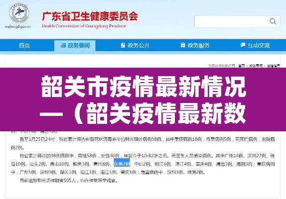 韶关市疫情最新情况—（韶关疫情最新数据消息）