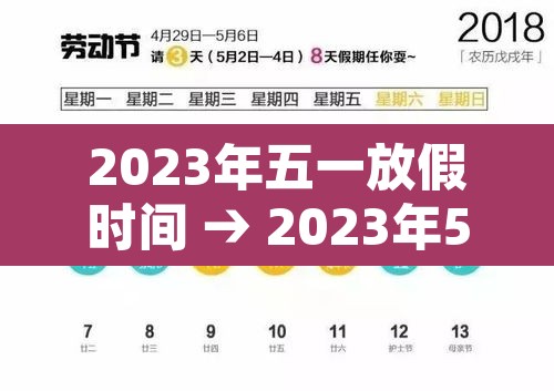 2023年五一放假时间 → 2023年5月1日怎么放假