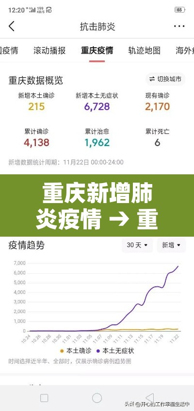 重庆新增肺炎疫情 → 重庆役情新增