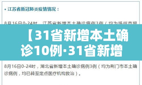 【31省新增本土确诊10例·31省新增确诊20例本土6例】 【31省新增本土确诊10例·31省新增确诊20例本土6例】