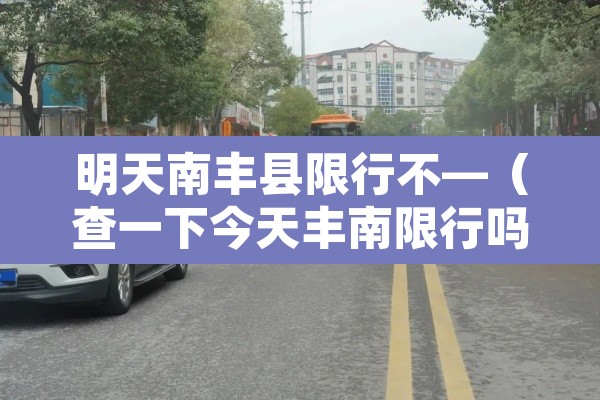 明天南丰县限行不—（查一下今天丰南限行吗）