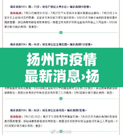 扬州市疫情最新消息›扬州市最新情况