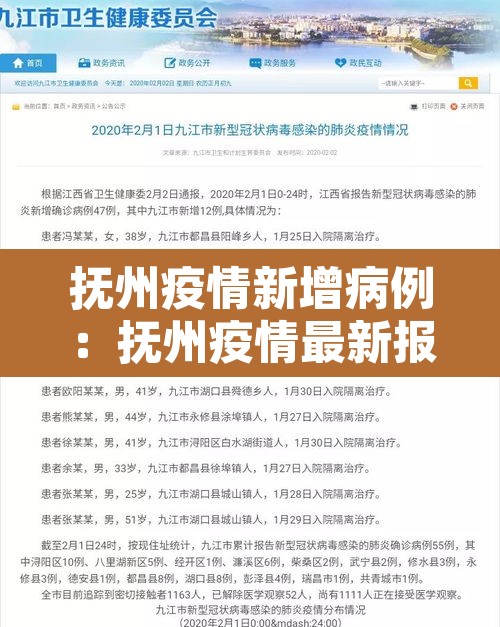 抚州疫情新增病例：抚州疫情最新报道