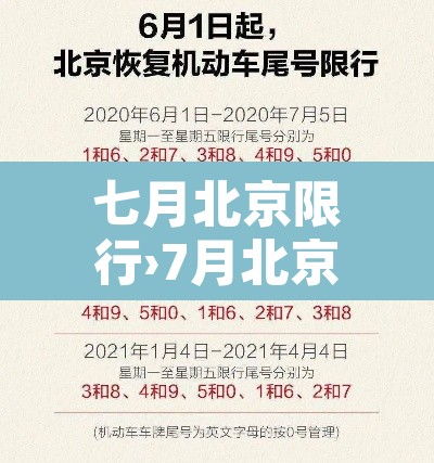 七月北京限行›7月北京车辆限行