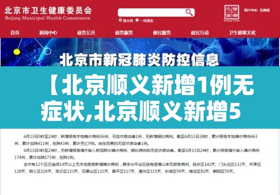 【北京顺义新增1例无症状,北京顺义新增5例】