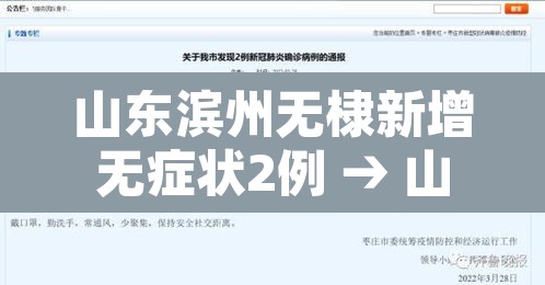 山东滨州无棣新增无症状2例 → 山东滨州无棣新型肺炎