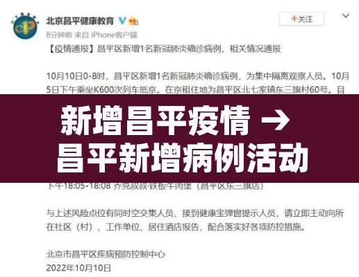 新增昌平疫情 → 昌平新增病例活动区域