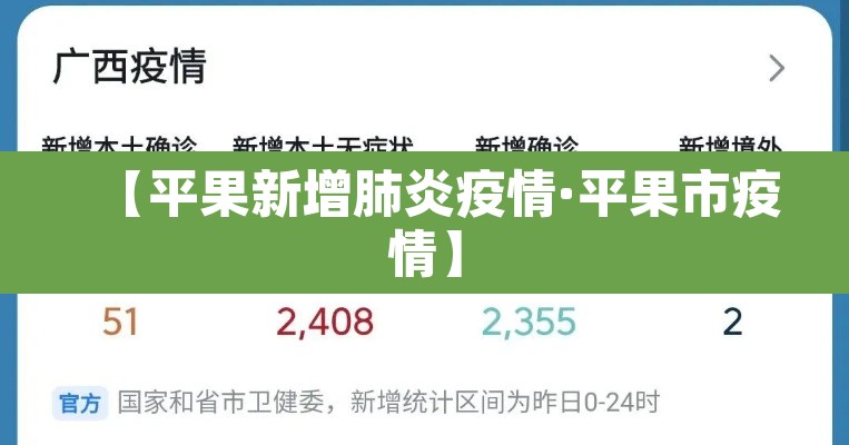 【平果新增肺炎疫情·平果市疫情】