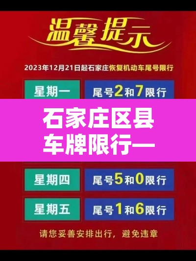 石家庄区县车牌限行—（石家庄区县车牌限行规定）